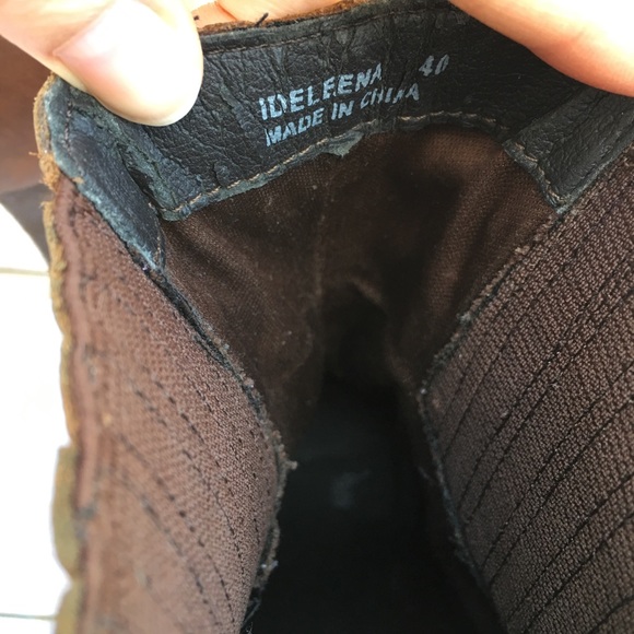 Aldo | brown distressed leather ankle boots 40 9 - Picture 7 of 8